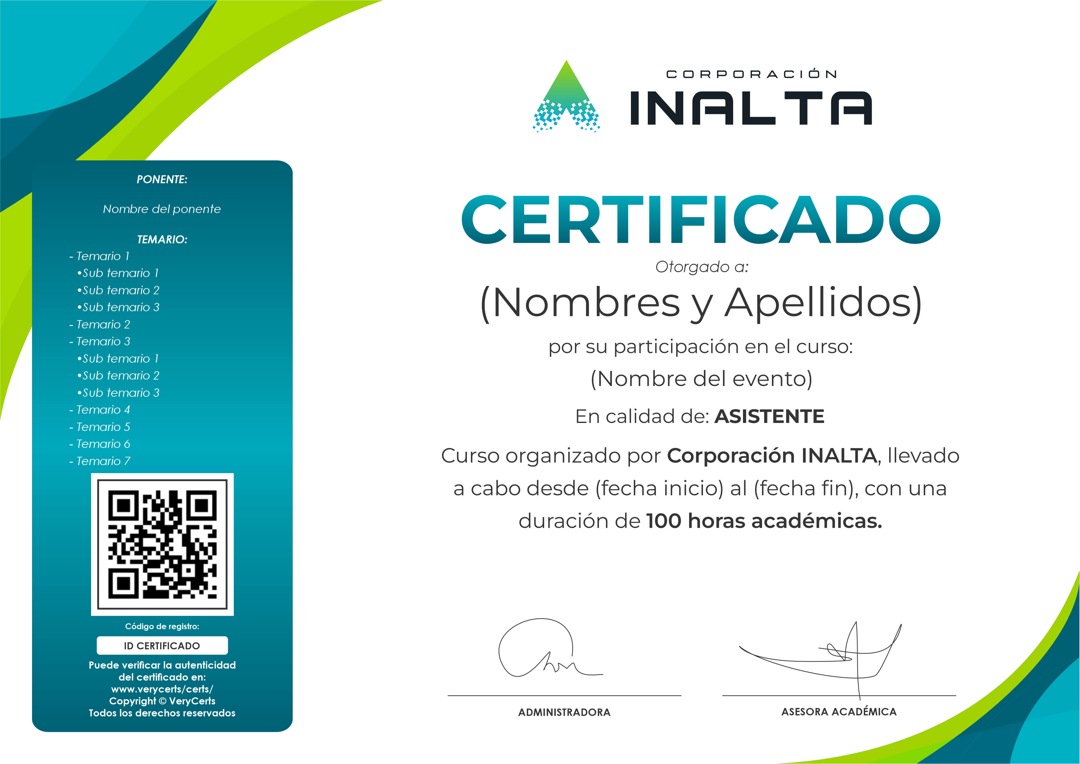 Modelo de Certificado SAYAN